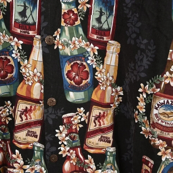 Toes on the Nose  Hawaiian Shirt Beers Tropical Aloha Size XL - Picture 3 of 10